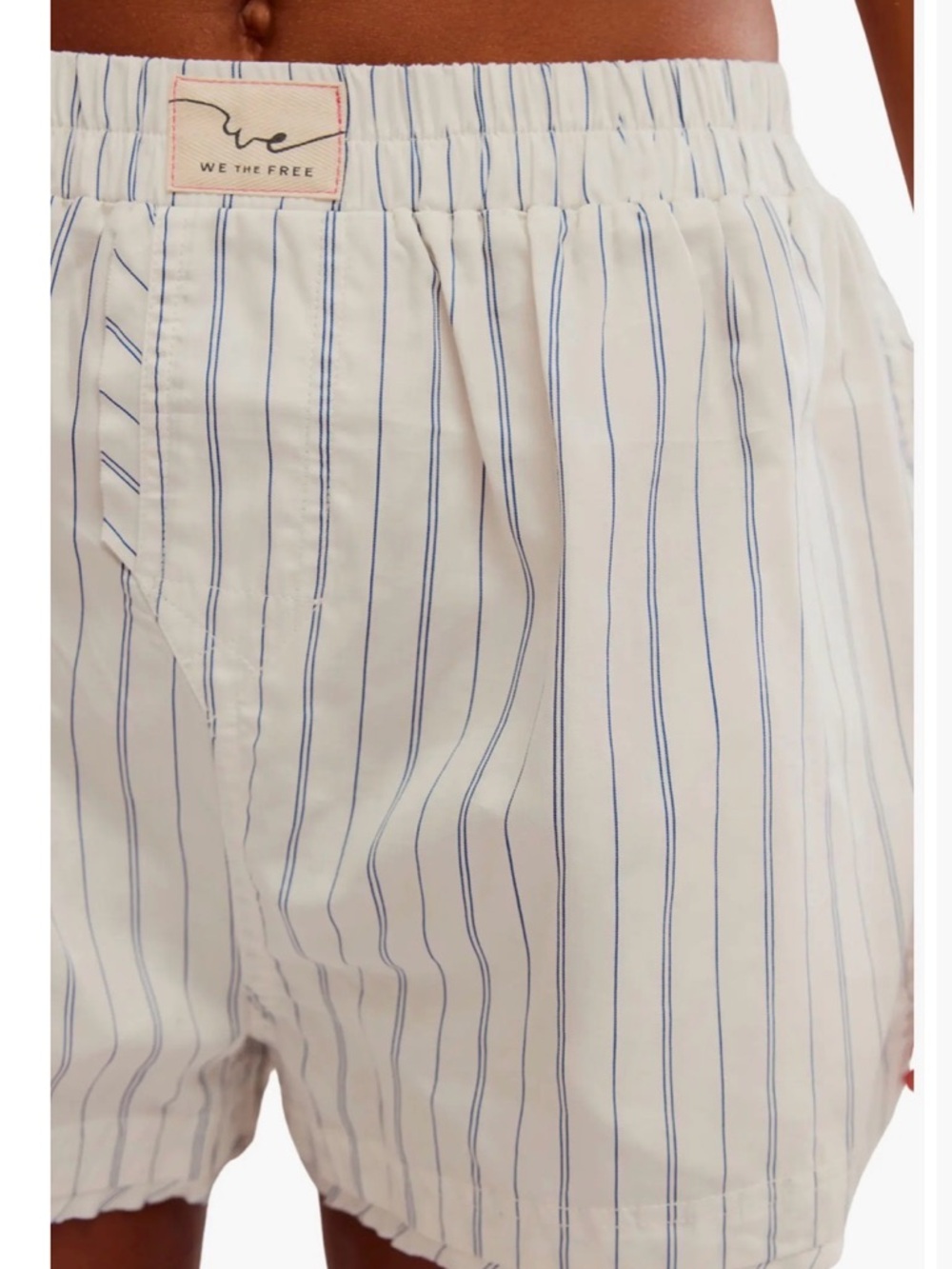Free People We The Free Day to Day Striped Boxers. NWT. Ivory - Picture 4 of 6